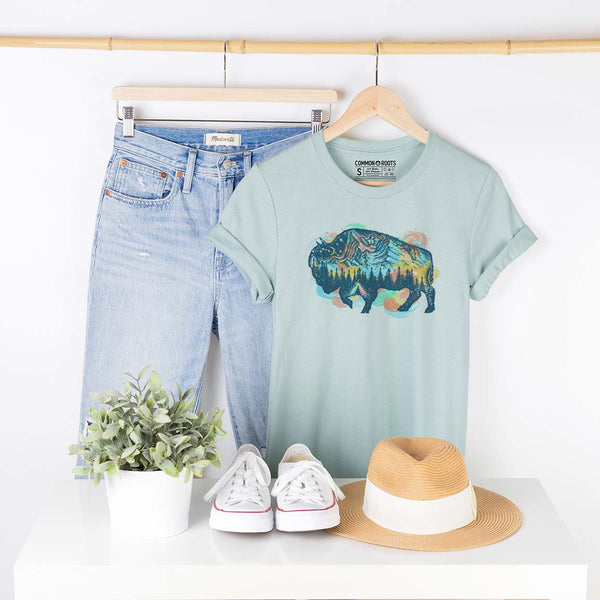 Watercolor Buffalo Tee